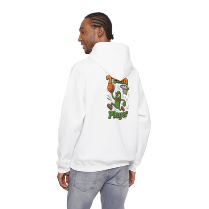 Basketball Pickle Player Hoodie — Funny Sports Cartoon Hoodie for Fans & Players