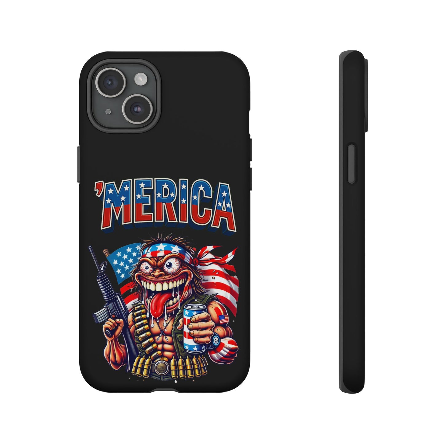 'MERICA Patriotic Phone Case — American Flag Madman Design
