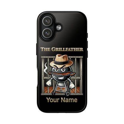 Grillfather Personalized Phone Case — Funny BBQ Smoker Design