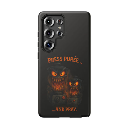 Phone Case - 'Press Purée...and Pray' Halloween Horror Protective Cover