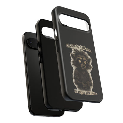Phone Case - "Chosen by Darkness (Or Maybe Just Rabies)" Cute Creepy Retro Creature Protective Case