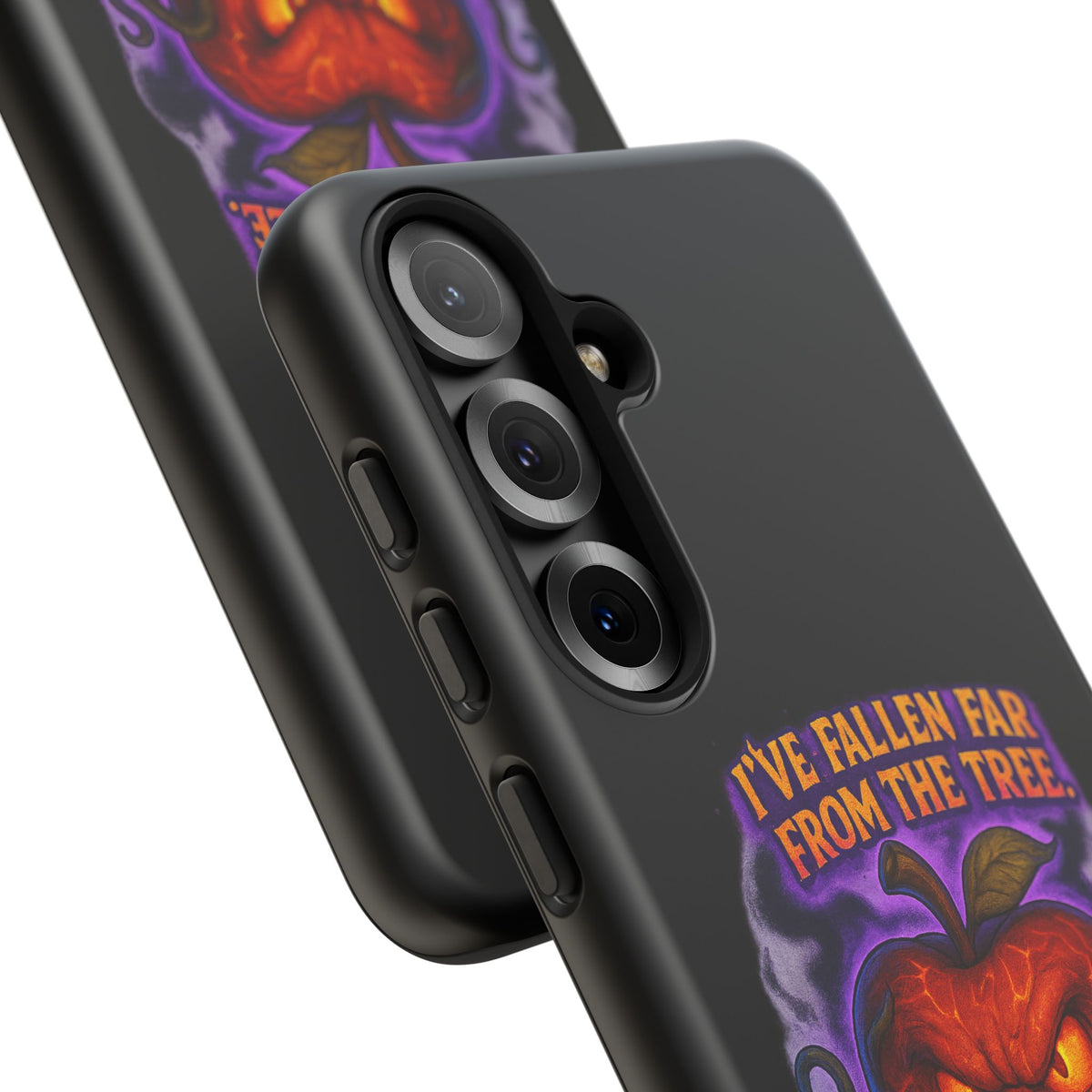 Phone Case — 'I've Fallen Far From the Tree, Straight Into Madness' Pumpkin Horror Design