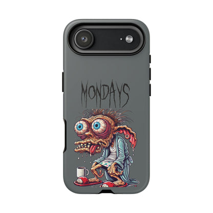Mondays Zombie Character Phone Case – Funny Groggy Coffee Phone Cover