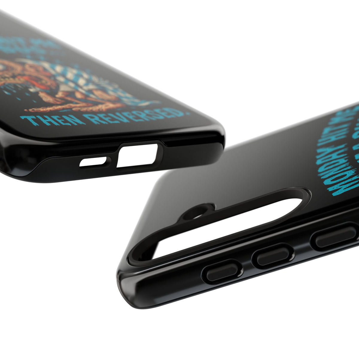 Phone Case — "Monday Hit Me Like a Bus... Then Reversed" Funny Grotesque Zombie Design