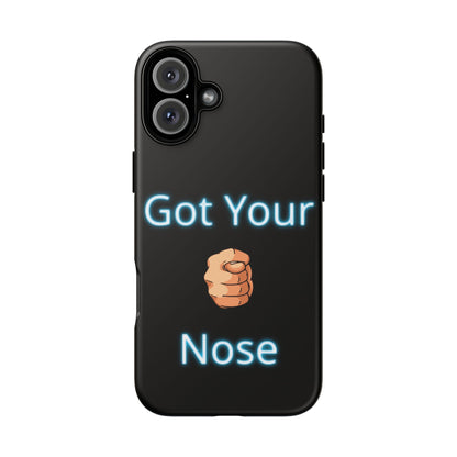 Got Your Nose Phone Case — Funny Neon Fist Design