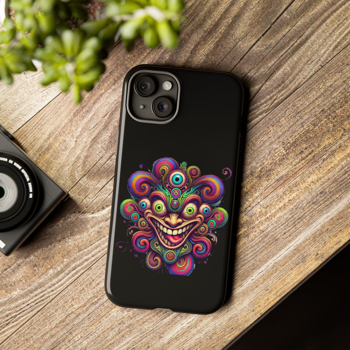 Psychedelic Jester Phone Case — Colorful Creepy Clown Tough Case