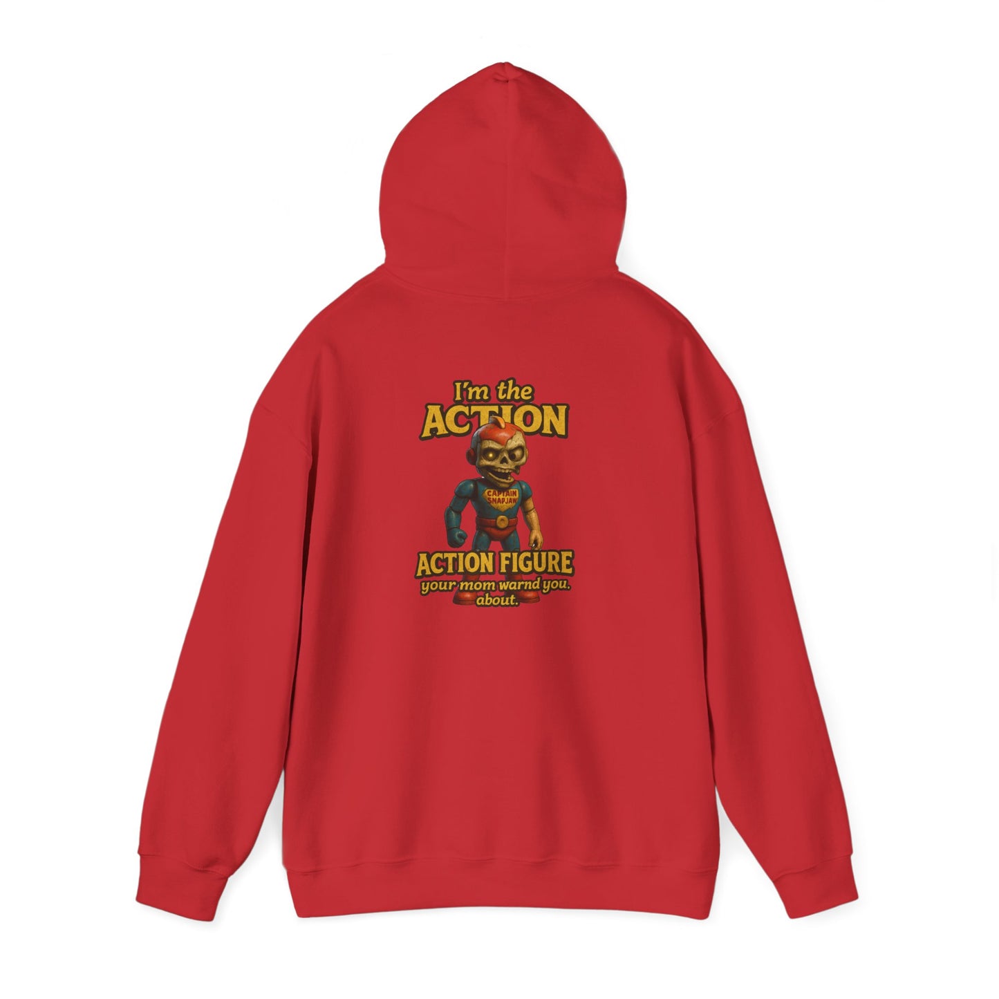 Action Figure Hoodie – Retro Toy Gamer Graphic Pullover