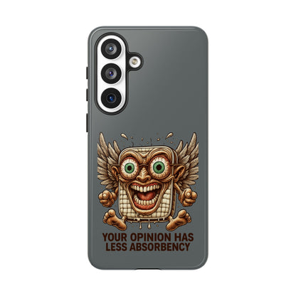 Phone Case — Funny Vintage Winged Toaster Design (“Your Opinion Has Less Absorbency”)