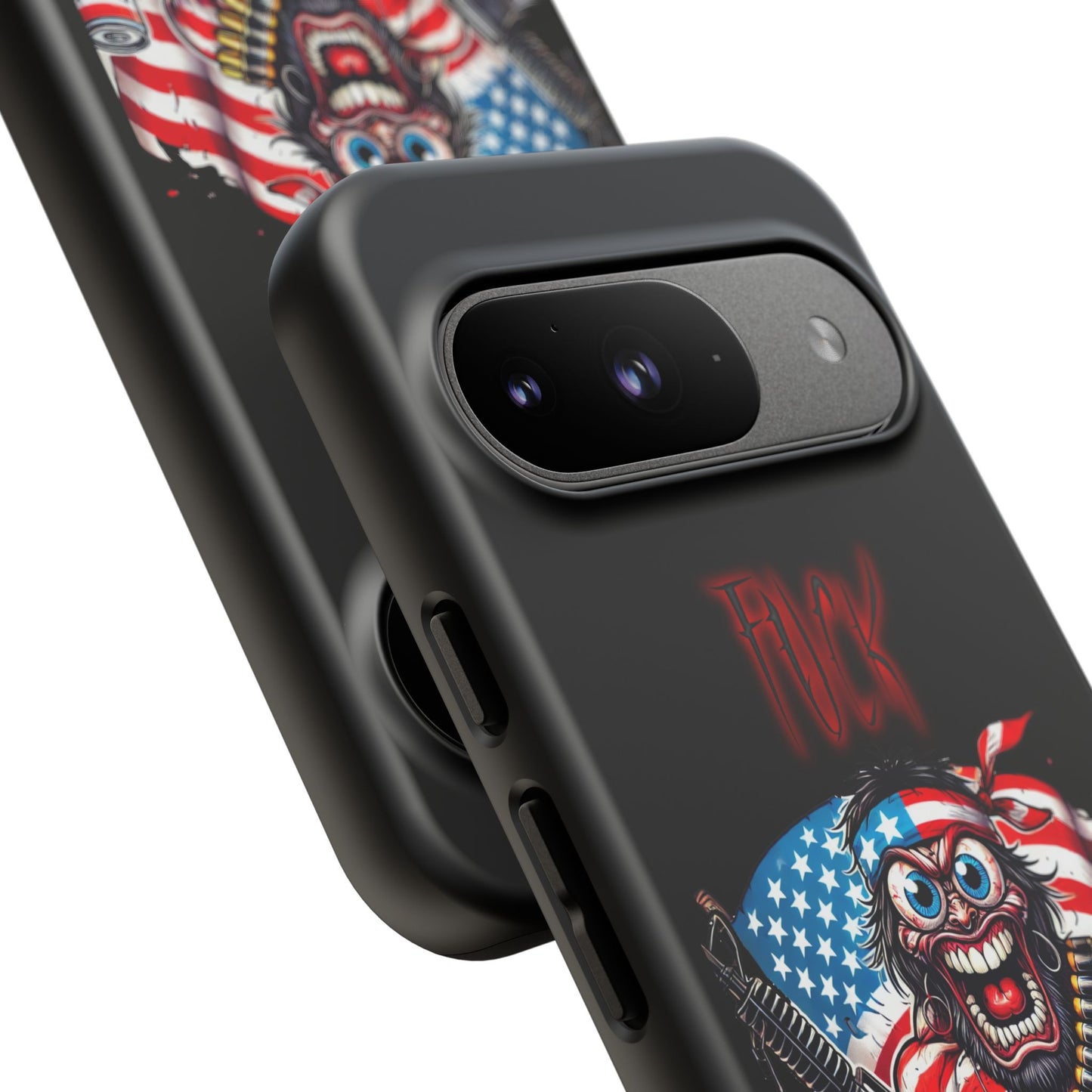 Phone Case — American Flag Skull Soldier Design (Tough Cases)