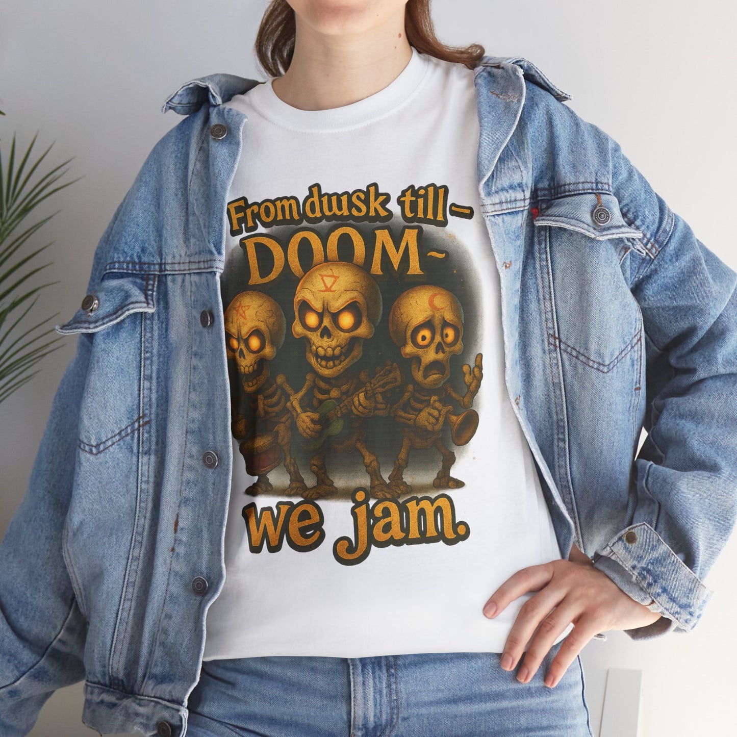From Dusk Till Doom we jam Tee | Skull Band Graphic T-Shirt