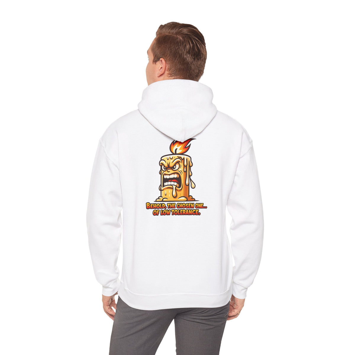 Hoodie — Spicy Candle Melt Comic Design (“Because I’m Candles and... My Tolerance”)