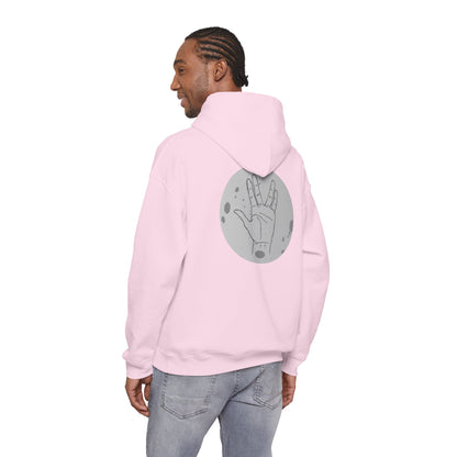 Vulcan Salute Hoodie — Retro Space Hand Graphic Pullover