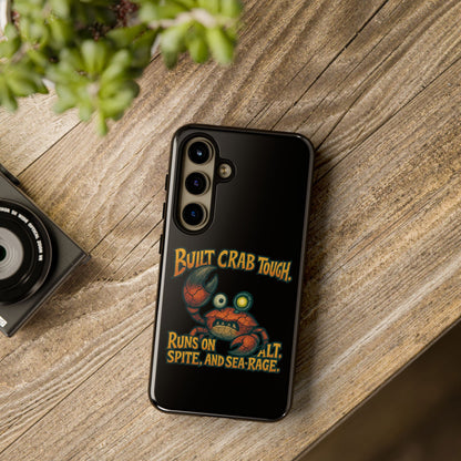 Phone Case - "Built Crab Tough" Funny Crab Graphic Protective Case