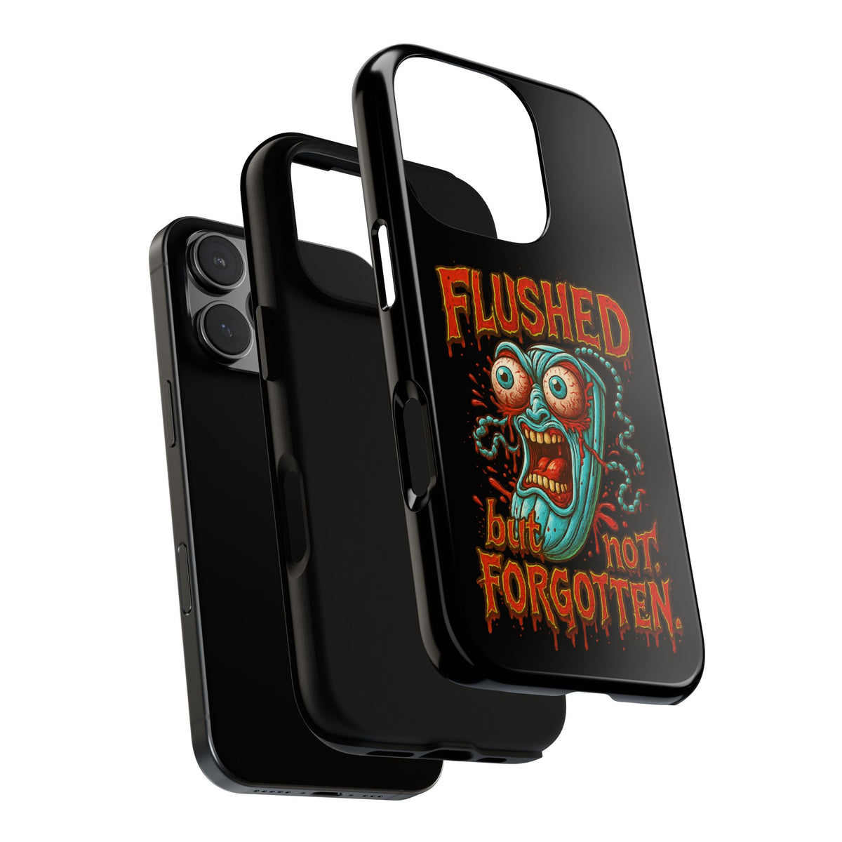 Phone Case — "Flushed But Not Forgotten" Horror Graphic iPhone Cover