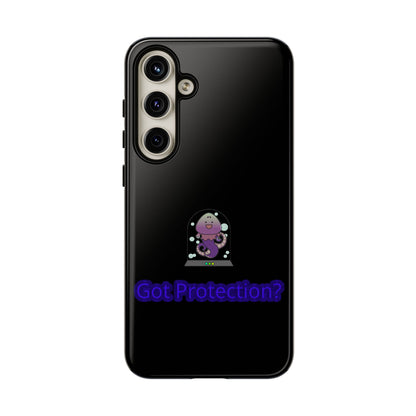 Phone Case — 'Got Protection?' Cute Purple Alien Anti-Shock Protective Cover