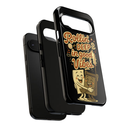 Phone Case — "Rollin' Deep in Good Vibes" Cartoon Retro Design