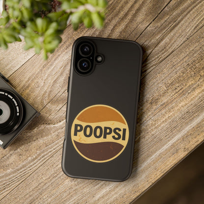 Poopsi Retro Logo Phone Case — Funny Vintage Soda-Inspired iPhone Cover