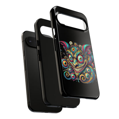Psychedelic Mischief Phone Case — Colorful Grinning Monster Design