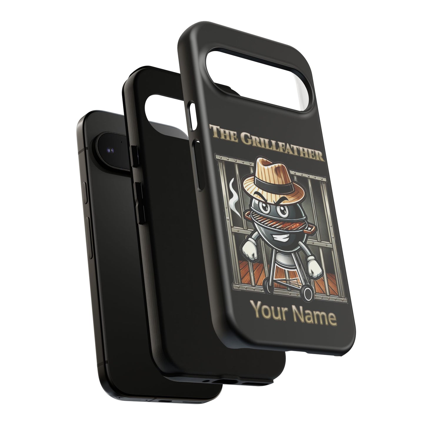 Grillfather Personalized Phone Case — Funny BBQ Smoker Design