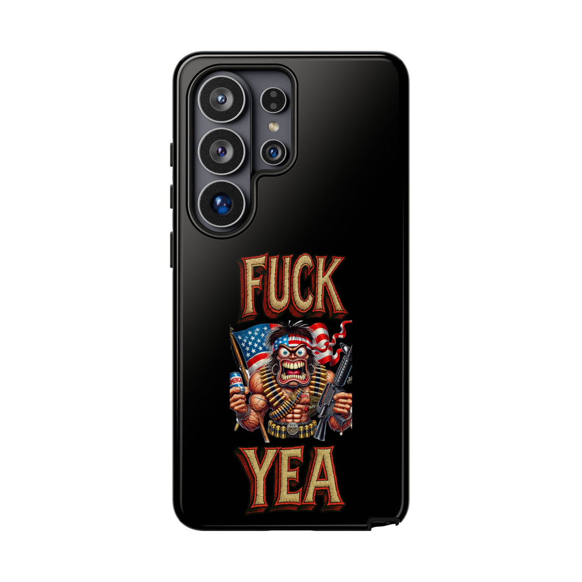 Phone Case — "FUCK YEA" Patriotic Skeleton Soldier Graphic