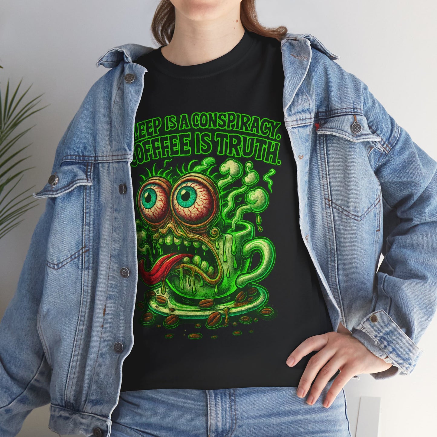 Sleep is a Conspiracy – Coffee is Truth T-Shirt