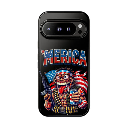 'MERICA Patriotic Phone Case — American Flag Madman Design