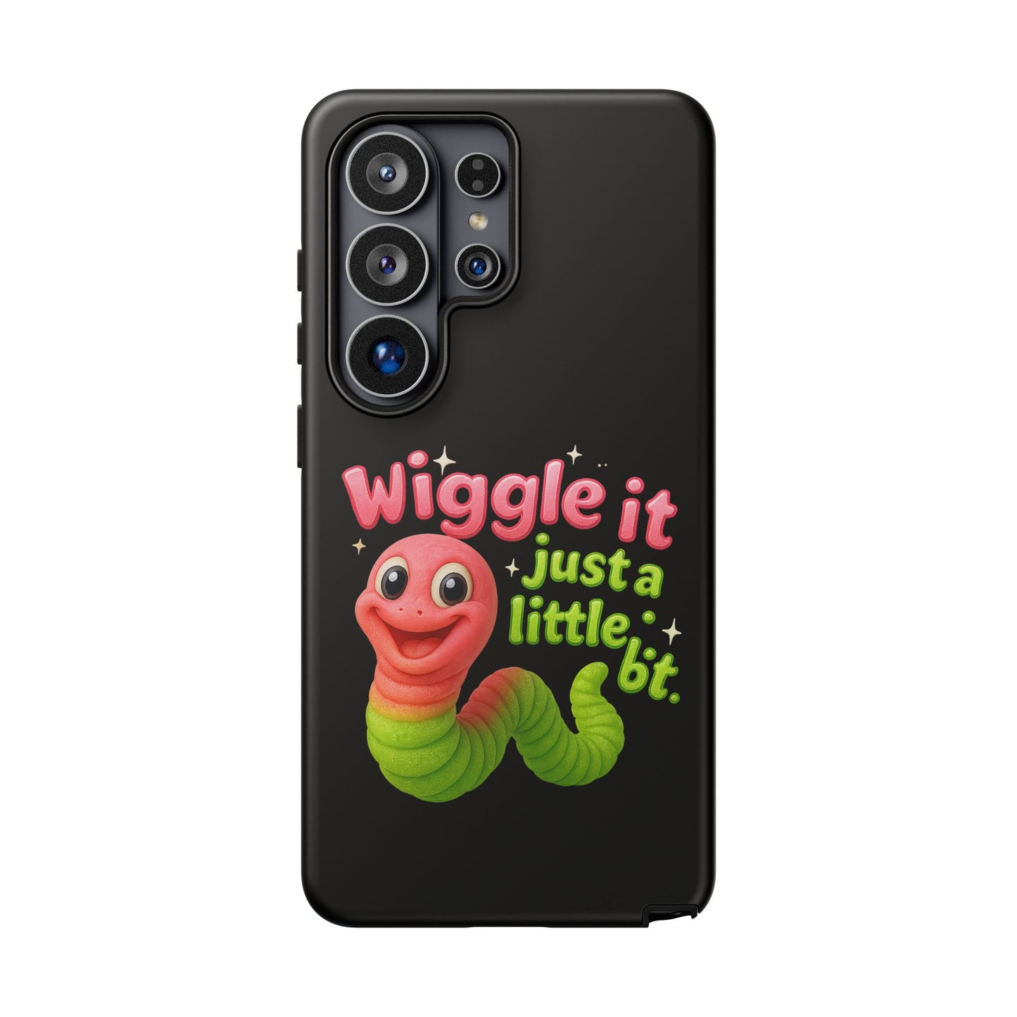 Wiggle It Worm Phone Case — Cute Pink & Green Cartoon iPhone Cover