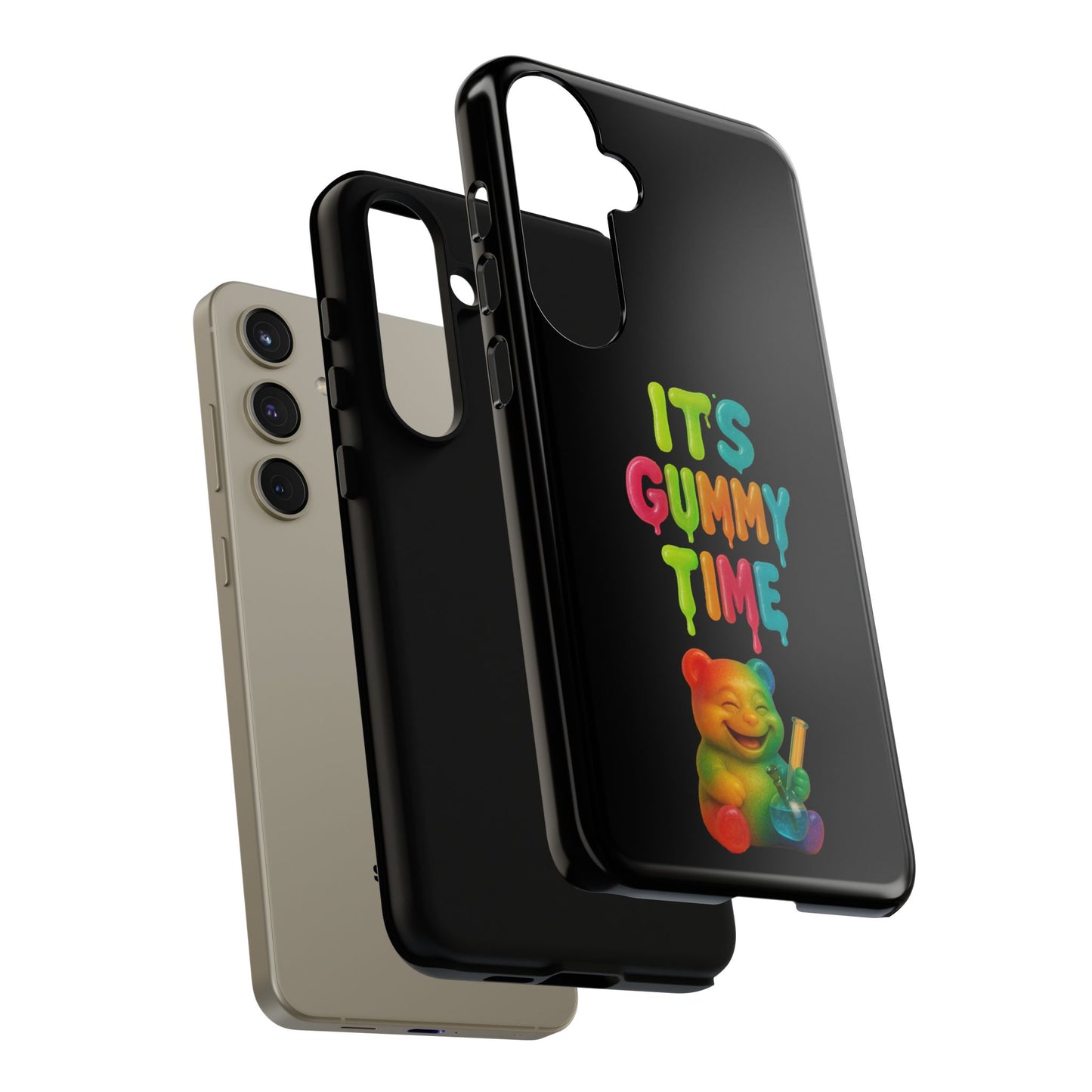 Phone Case — "It's Gummy Time" Rainbow Gummy Bear Protective Cover