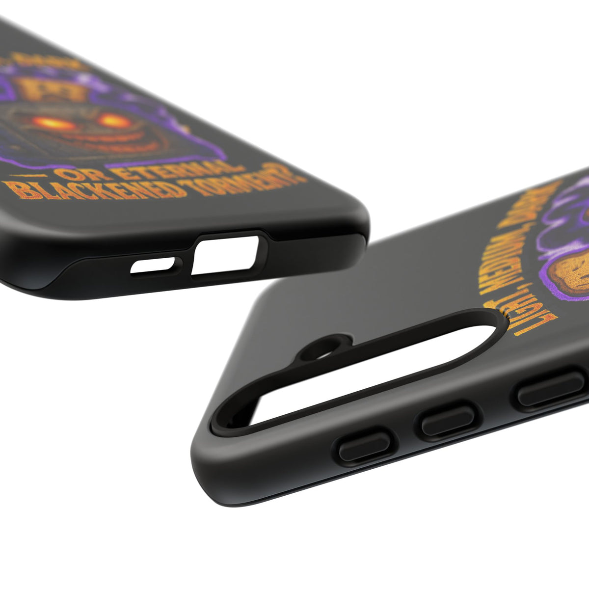 Phone Case — 'Light, Medium, Dark or Eternal Blackened Torment?' Spooky Toast & Toaster Horror Design