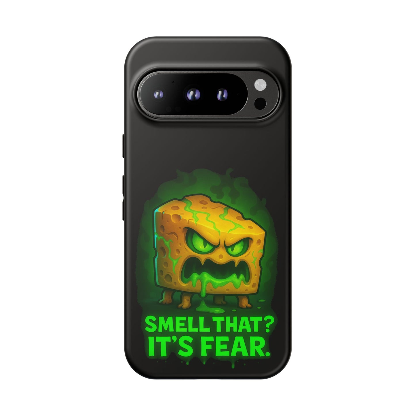 Phone Case — 'Smell That? It's Fear.' Spooky Cheese Monster Protective Case