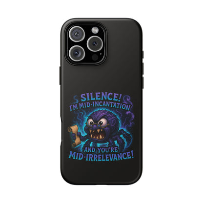 Phone Case — "Silence! I'm Mid-Incantation" Cute Angry Spider Magic Design