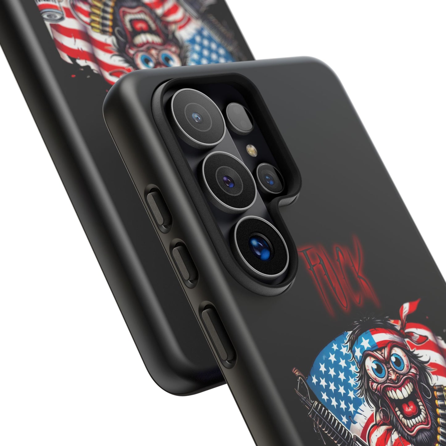 Phone Case — American Flag Skull Soldier Design (Tough Cases)