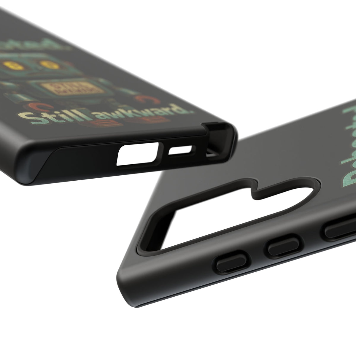 Phone Case — 'Rebooted. Still Awkward.' Retro Robot Protective Cover