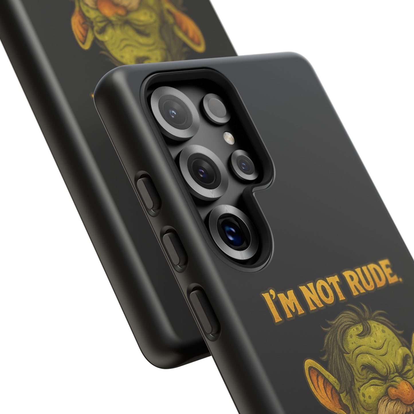Phone Case – "I'm Not Rude, You're Just Exhausting" Funny Grumpy Troll Protective Cover