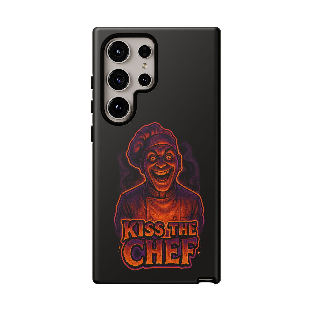 Phone Case — "Kiss the Chef" Neon Horror Chef Design