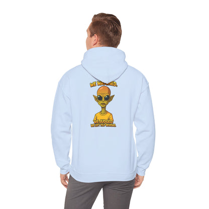Alien Graphic Hoodie - "We Judged, We’ve Deported" Satirical UFO Sweatshirt