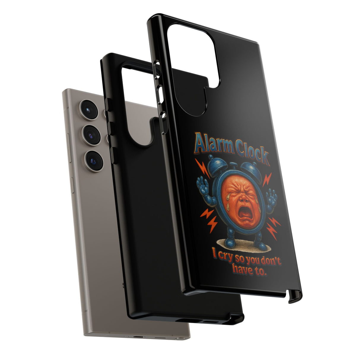 Phone Case — "Alarm Clock: I Cry So You Don't Have To" Funny Retro Baby Alarm Design