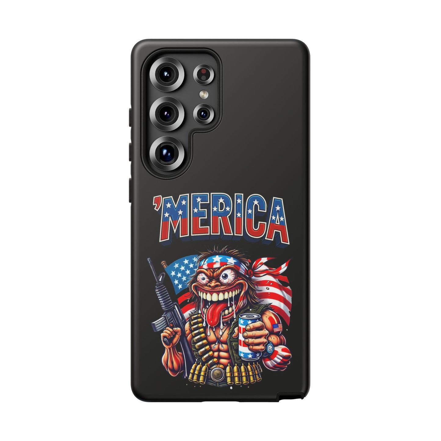 'MERICA Patriotic Phone Case — American Flag Madman Design