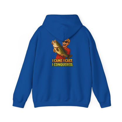 Fishing Hoodie – I Came, I Cast, I Conquered Graphic Pullover