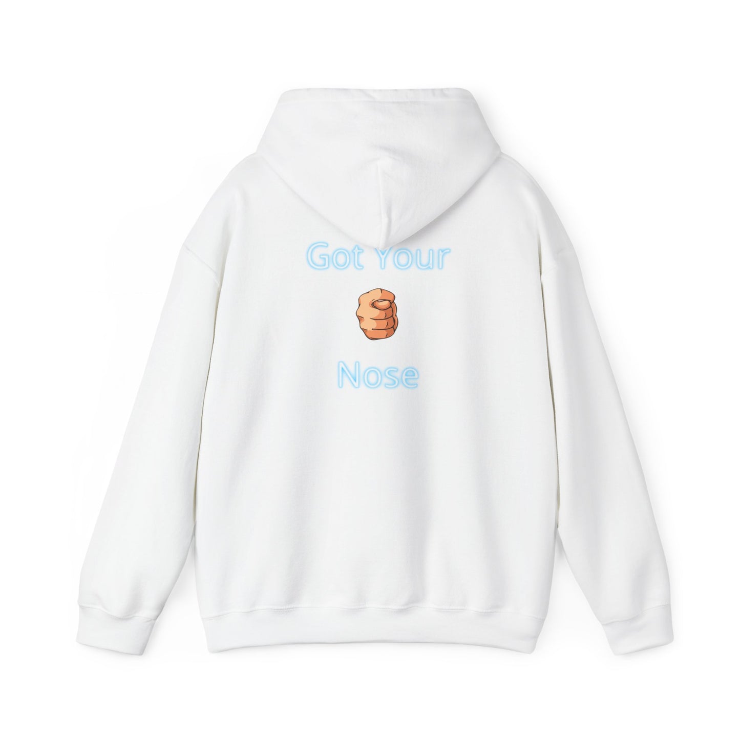 Got Your Nose Hoodie — Playful Baby-Grab Back Print Pullover