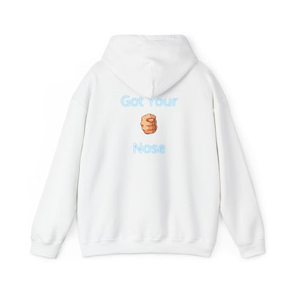 Got Your Nose Hoodie — Playful Baby-Grab Back Print Pullover
