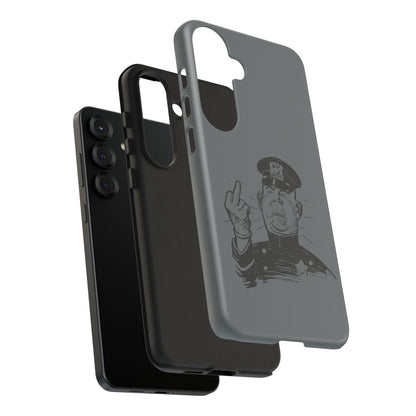 Vintage Cop Middle Finger Phone Case — Edgy Retro iPhone Protective Cover