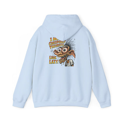 Hoodie — “I Make Conspiracy Theorist Look Lazy” Graphic Hooded Sweatshirt