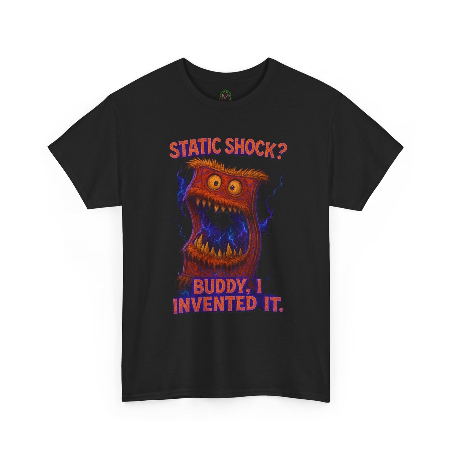 Static Shock? Buddy I Invented It T-Shirt | Retro Monster Graphic