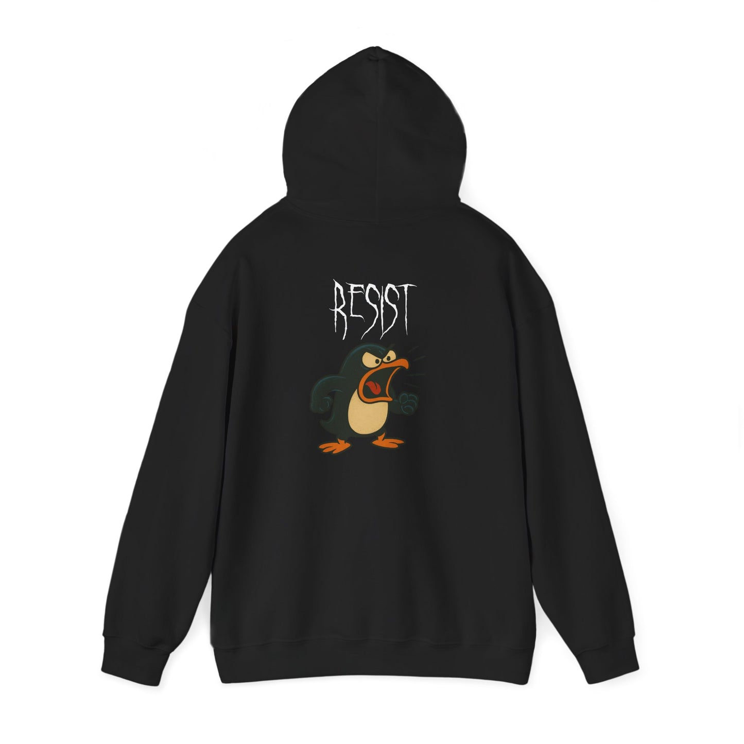 Angry Penguin Graphic Hoodie — 'ROAR' Retro Cartoon Streetwear