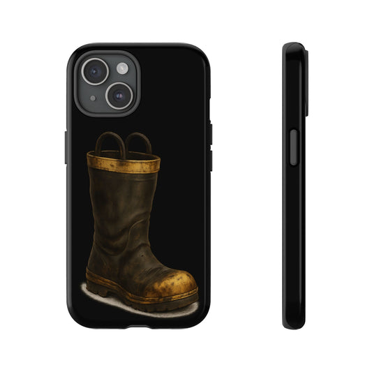 Vintage Fire Boot Phone Case — Rugged Protective iPhone Cover