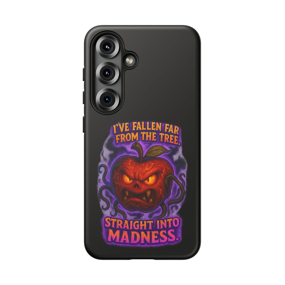 Phone Case — 'I've Fallen Far From the Tree, Straight Into Madness' Pumpkin Horror Design