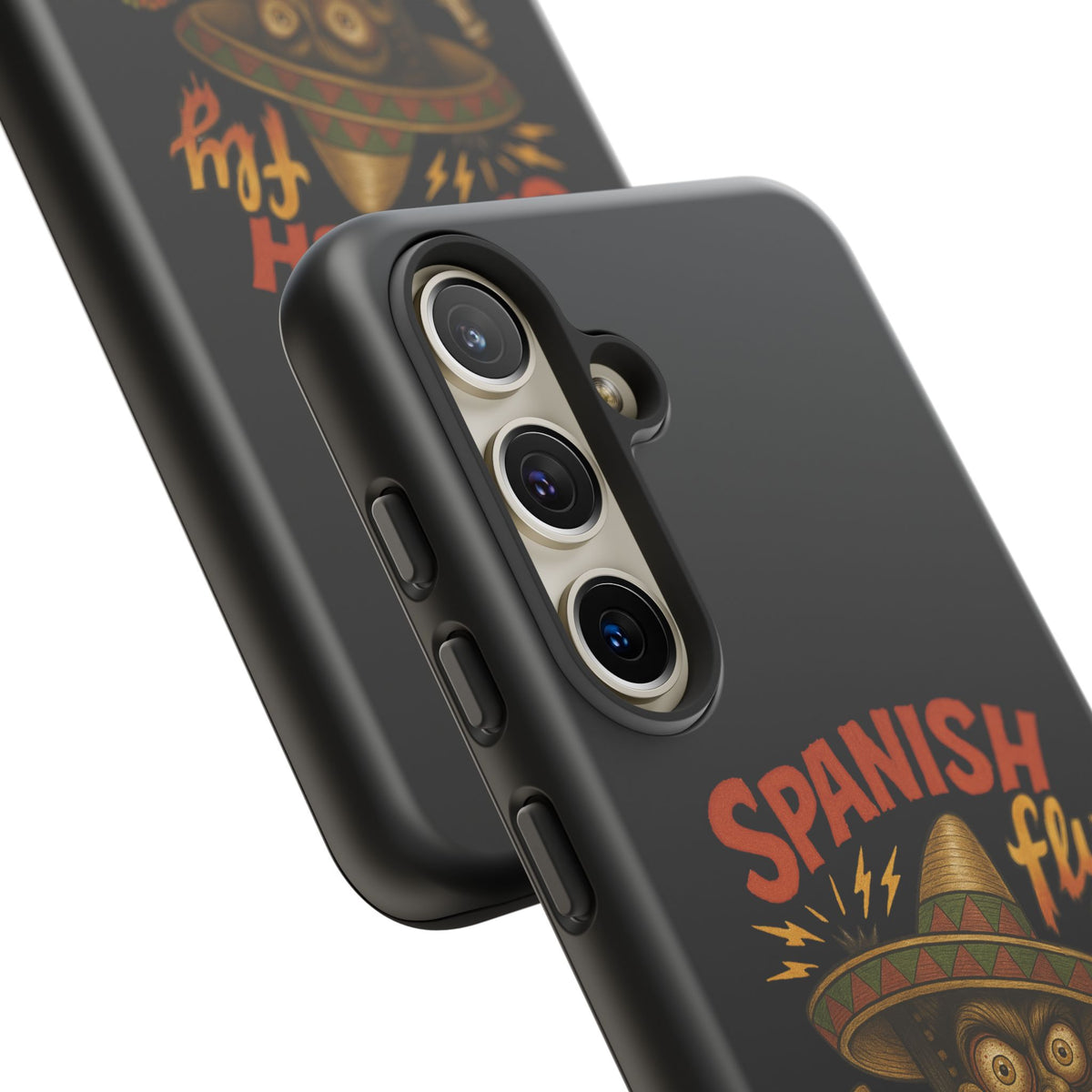 Spanish Fly Tough Phone Case — Retro Skull Sombrero Design