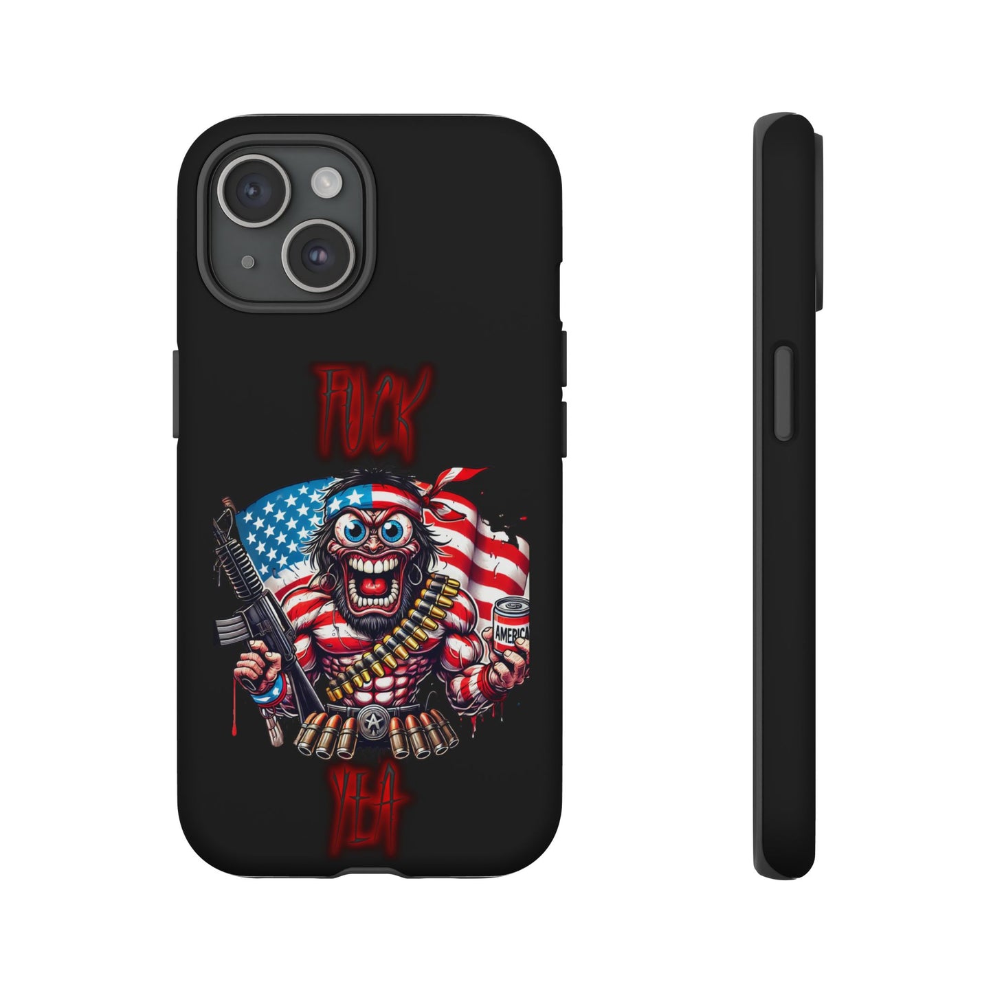 Phone Case — American Flag Skull Soldier Design (Tough Cases)