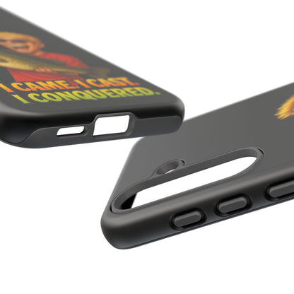 Fishing Phone Case — "I Came. I Cast. I Conquered." Graphic Bass Design